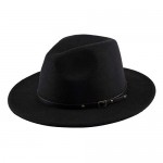 FALETO Two Tone Red Bottom Wide Brim Wool Felt Fedora Hat Panama Hat Casual Jazz Hats for Men Women
