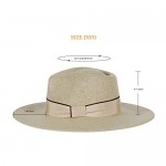 Fedora Hats for Men & Women with Soft Hat Brush 100% Wool Wide Brim Felt Hat Fashion Western Sun Hat …