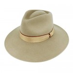 FEMSÉE Fedora Hats for Men Women 100% Wool Felt Hat Vintage Wide Brim Western Sun Hat with Brush or Two Tone Headbands