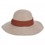 FEMSÉE Fedora Hats for Women with Soft Hat Brush 100% Wool Wide Brim Felt Hat Floppy Sun Hats for Fall Winter