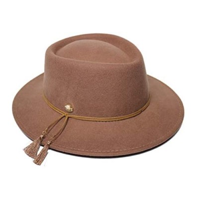 Forever Sun 100% Wool Felt Fashion Party Travel Porkpie/Fedora Hat for Women-Regular/Wide Brim  Adjustable Size