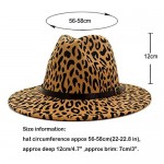 HUDANHUWEI Men & Women's Wide Brim Fedora Hat with Band Unisex Felt Panama Cap