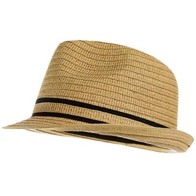 Jeff & Aimy 1920s Straw Panama Fedora Hat Cap for Men Sun Summer UPF 50 Gatsby Derby Hat for Womens