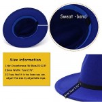 Men & Women Belt Buckle Fedora Hat Wide Brim Floppy Panama Hat