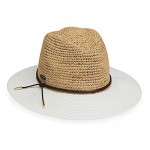 Wallaroo Hat Company Women’s Laguna Fedora – Two-Toned Broad Brim Adjustable Elegant Style Designed in Australia
