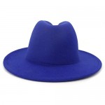 XINBONG Mens & Womens Black and Red Wide Brim Fedora Hat Two Tone Felt Panama Hat