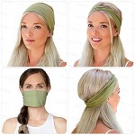 12 Pack Women's Headbands Yoga Elastic Hair Bands Workout Running Sport Non Slip Sweat Hair Wrap for Girls