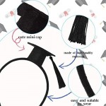 2 Pieces Graduation Hat Headband Mini Bachelor Cap Headbands with Tassels Graduation Cap Headwear Graduation Hair Bands for 2021 Graduation Party Supplies