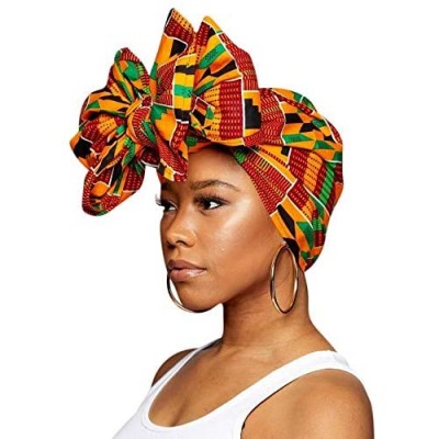 Ankara African Print Soft Headwraps Headband Long Hair Head Wrap Scarf Turban Tie Cotton Knit African head wraps Kente Cloth