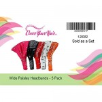 Bandana Headband-Paisley Bandana Headband Wrap- 5 PC Wide Headbands-Christmas Gifts by CoverYourHair