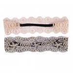 Candygirl 7 Pieces Lace Headbands for Women Girls Hair Bands Cloth Headbands Cute Fashion Elastic Headbands for Women(LACE)