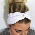 DRESHOW 4 Pack Cross Headbands Vintage Elastic Head Wrap Stretchy Hairband Twisted Cute Hair Accessories