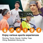 EasYoung Headbands for Men 3 Pack Breathable Men's Headbands Sport Sweat Headbands for Running Cycling Gym Exercise Fitness Moisture Wicking Non Slip