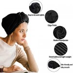 fani 5 Pieces Stretch Jersey Head Wrap Stretchy Knit Turban Headwraps Extra Long Hair Scarf Urban African Head Wrap Head Band Solid Color Ultra Breathable Soft Turban Tie for Women