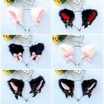 Faylay Cosplay Girl Plush Furry Cat Ears Headwear Accessory for Cam Girl Party
