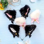 Faylay Cosplay Girl Plush Furry Cat Ears Headwear Accessory for Cam Girl Party