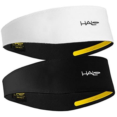 Halo Headband Sweatband Pullover  White and Black - 2 Pack