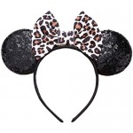 JIAHANG Mouse Ears Bow Headband Sequin Hair Hoop Party Decoration Costume Accessories for Girls Women
