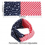 JOYIN 5 Pcs Patriotic Accessories of a US American Flag Headband 4 Leather Earrings for 4th July Celebration Independence Day Memorial Day Veterans Day Patriotic Themed Party Dress-up