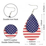 JOYIN 5 Pcs Patriotic Accessories of a US American Flag Headband 4 Leather Earrings for 4th July Celebration Independence Day Memorial Day Veterans Day Patriotic Themed Party Dress-up