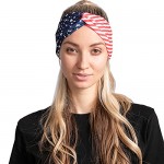 JOYIN 6 Pcs Patriotic Headband American Flag Headbands for 4th of July Celebration USA Red White and Blue Headband Independence Day Memorial Day Patriotic Party Accessories