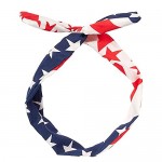 Juvale American Flag Patriotic Bowknot Headbands (12 Count)