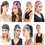 Pohaekw Headbands for Women (8 Pack) Women's Headbands Workout Yoga Headwraps Hairbands Sweat Wicking Head Band for Running Cycling Fitness (Set 1)