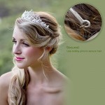 SWEETV Fairytale Rhinestone Princess Crown Wedding Tiara Party Hats Pageant Hair Jewelry Silver+Clear