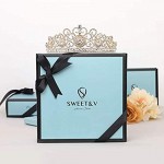 SWEETV Fairytale Rhinestone Princess Crown Wedding Tiara Party Hats Pageant Hair Jewelry Silver+Clear