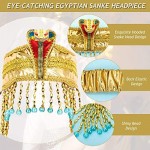 Women's Egyptian Headband Snake Beaded Headpiece Women's Egyptian Costume Accessory Beaded Headdress