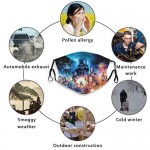 2PCS Face Cover Scarf Unisex Adjustable Mouth Cover Neck Gaiter for Men Women Windproof Dustproof