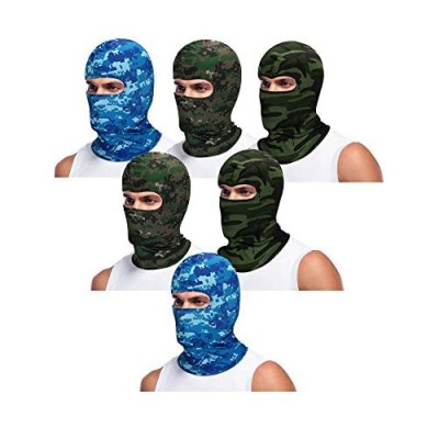 6 Pieces Balaclava Mask Ice Silk UV Protection Full-face Mask for Women and Men Outdoor Sports (Color Set 5)