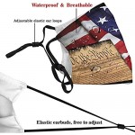 American Flag Patriotic Usa Bald Eagle And Book Face Mask With Filter Pocket Washable Reusable Face Bandanas Balaclava With 2 Pcs Filters