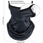 Ear Loops Neck Gaiter Ice Silk Face Cover Scarf with Ear Hanging UV Protection Bandana for Hiking Cycling