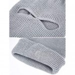 Full Face Cover Knit Ski Mask Ultra-Thin Full Face Mask Winter Bike Cycling Balaclava with 2 Holes for Outdoor Sports