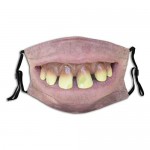 Funny Tooth Face Mask Comfortable Balaclavas Reusable Bandana Adjustable Scarf For Adult (With 2 Filters)
