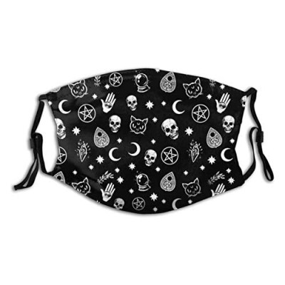 Gothic Washable Cloth Face Mask Breathable Face Scarf Reusable for Adult Women Men Teenager