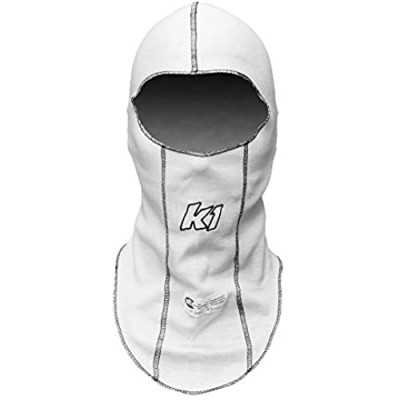 K1 Race Gear Single Layer Nomex Head Sock/Balaclava (White) (26-SLH-W)