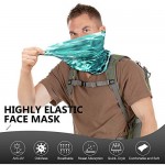 MCTi UV Neck Gaiter Mask UPF 50 Bandana Balaclava Face Mask Breathable Cooling Sun Summer for Fishing Running 2 Packed