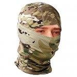 Military Camo Face Mask Bandana Balaclava Hood Headwear for Men Women Tactical Training Cycling Ski Wind-Resistant Hunting