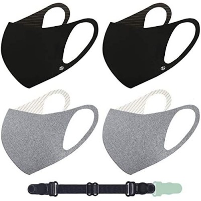 Tanta Sports 4 Pack Unisex Facial Care Accessory  Washable and Reusable Breathable Care Tool (Black-2 Pack  Gray-2 Pack)