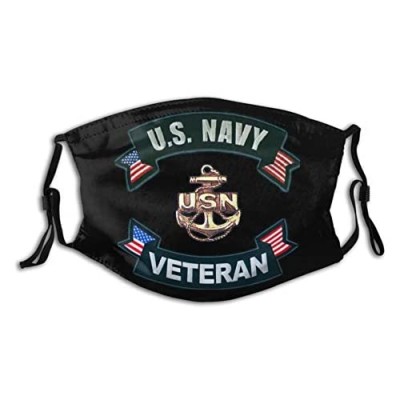 Us Veteran Us Navy-Face Mask Balaclava  Washable&Reusable With 2 Filters  For Adult Women Men&Teens