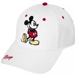 Disney Classic Mickey Mouse Adult Hat Baseball Cap White & Red