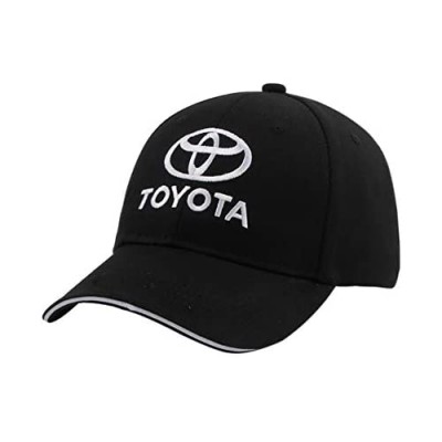 fit Baseball Hat Cap Men and Women Adjustable Car Logo Cap Loyal Team Fans Car Racing Motor Cap (Black)