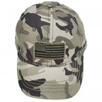 MANMESH HATT USA American Flag Embroidered Hat Adjustable Washed Distressed Baseball Cap for Men Women