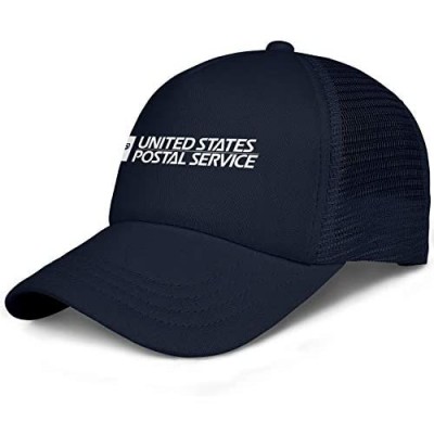 Men Unisex Adjustable White-United-States-Postal-Service-USPS-Logo-Baseball Caps Classic Flat Hats