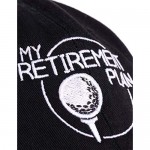 My (Golf) Retirement Plan | Funny Saying Golfing Shirt Golfer Ball Humor for Men Baseball Dad Hat Black