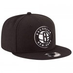 New Era Brooklyn Nets 2020 Official Team Color 9FIFTY Adjustable Snapback Hat Black Cap