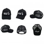 Prime Creations VAX'D Vaccine Hat for Men or Woman | I'm Vaccinated Hat Fun Hat | Funny Hats Dad Hat | Snapback Snap Back Fun Cap Black