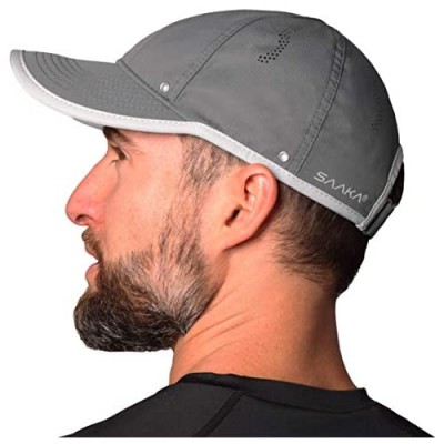 SAAKA Lightweight Sports Hat for Men. Fast Drying  Stays Cools. Best for Running  Tennis  Golf & Working Out.